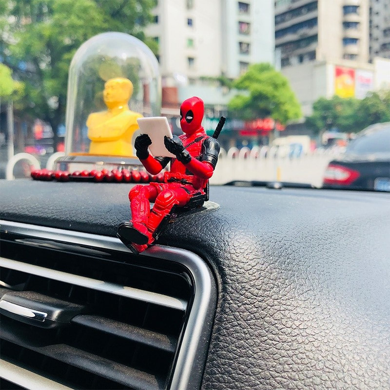 Car Interior Decoration X-Men Deadpool Anime Ornament Dashboard Toy Mini  Figures
